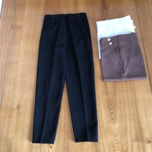 Quần baggy nữ cạp liền công sở khóa sau lưng quần tây nữ lưng cao đi làm đi học