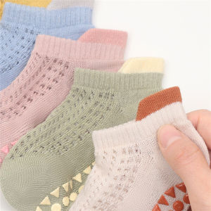 4Pairs/set Summer Baby Boys Girl Sock Mesh Thin Newborn Socks For Girls Boys Casual Toddler Short Floor Home Kids Sock Anti-slip h260729