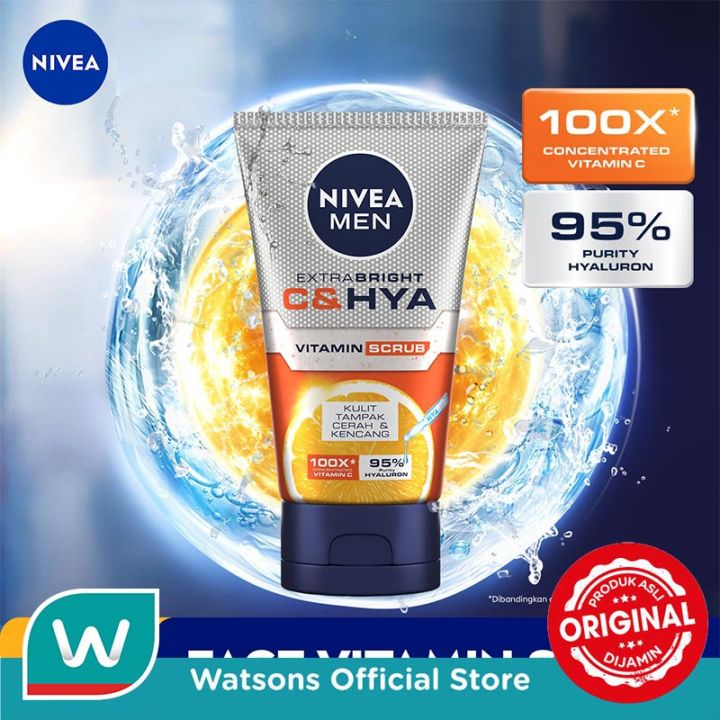 Nivea Men Extra Bright C&HYA Vitamin Face Scrub 100ml