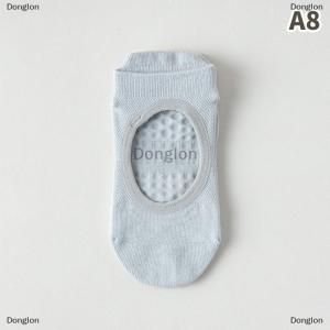 [COD] Donglon ถุงเท้าพิลาทีสของผู้หญิง1คู่ถุงเท้าโยคะกันลื่นระบายอากาศได้เปิดหลังถุงเท้ากีฬาเต้นบัลเล่ต์ข้อเท้าสำหรับฟิตเนสยิม