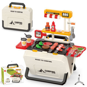 BBQ Toys Kitchen Cooking Toys With Storage Box Cooking Set Pretend Play Set Mainan Kanak kanak