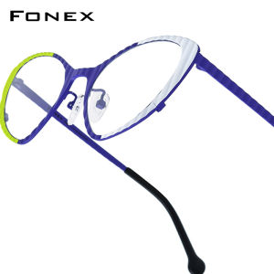 FONEX Titan Gọng kính thời trang nữ thiết kế thương hiệu Mắt Mèo Kính mắt bướm Cateye siêu nhẹ chất lượng cao kính mắt cho mắt 85850