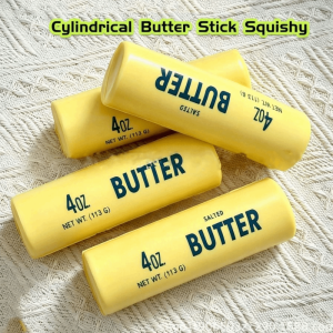 SHEBE668 Release Hand Soft Slow Rebound Butter Stick Relax Gift Sensory Cylinder Butter Stick Squeezing Toy Kneading Toys 13.5cm Realistic Butter Sticks Kids Toy