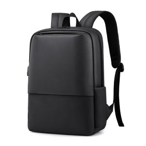 Plain Laptop Backpack with USB Function School Backpack Water Resistant Laptop Bag Beg Belakang Laptop Lelaki Wanita(SC-044)