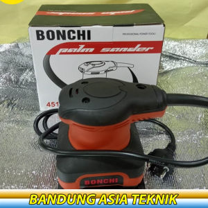 BONCHI RPS 110 Palm Sander Corded Multifungsi untuk Papan Keramik/Plastik dengan Penyaringan Tanduk 3 Pin - Warna Hitam Merah