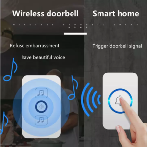 Wireless Doorbell Waterproof Hole Free Installation Door Bell Indoor Outdoor Waterproof Doorbell With 62 Ringtones kampana doorbell 150M Range Indoor Outdoor Door Bell  US Plug
