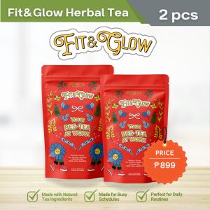 Fit & Glow Herbal Tea – Gentle Daily Detox Tea for Bloating & Appetite Control Non-Laxative - 2 Pouches
