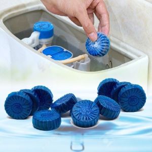 (400gr) 10 Viên Thả Bồn Cầu Tẩy Sạch Mảng Bám Tiệt Trùng Và Khử Mùi Toilet Hiệu Quả Viên Tẩy Bồn Cầu Màu Xanh VIENTAY