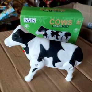 Mainan Sapi Berjalan AMS Cows Walking Toys Bergerak Mainan Sapi Berjalan Bunyi Mata Lampu Plastik