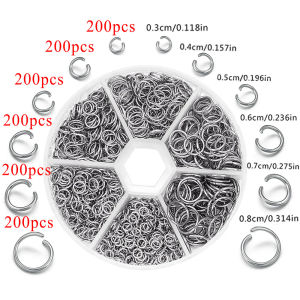 1200pcs Stainless Steel Jump Rings&Split Rings Connector for DIY Necklaces Bracelet Earrings Keyrings Jewelry Making Accessories2026