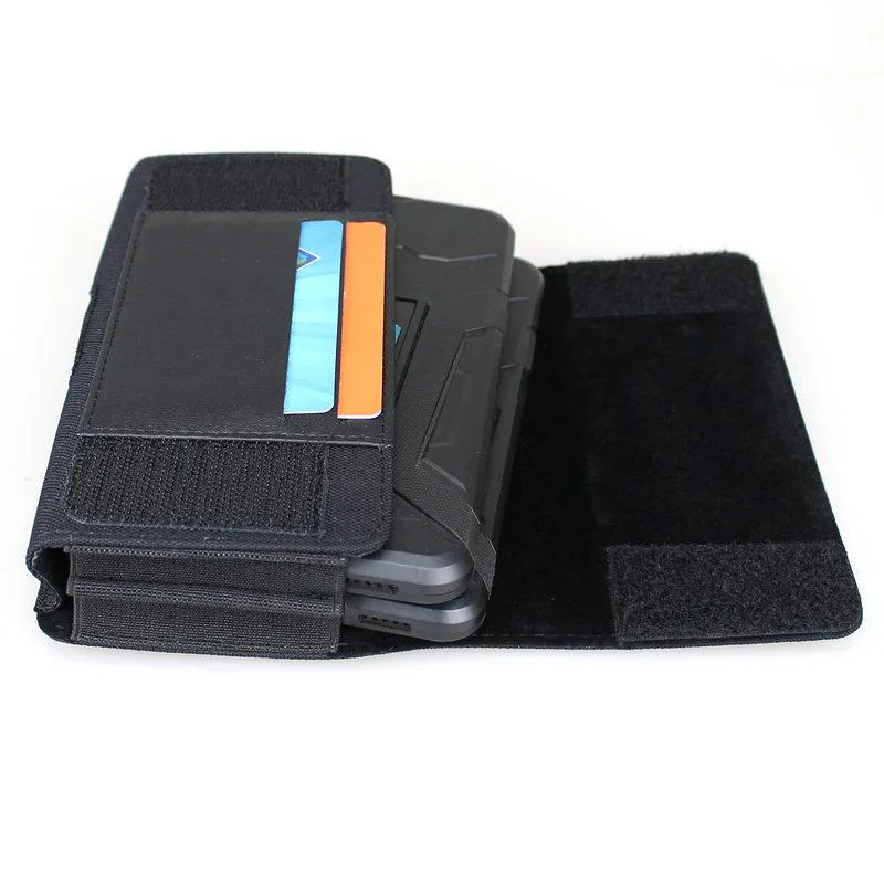 Dual Phone Holster for Two Phones Nylon Double Decker Belt Clip