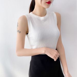 (Gratis Ongkir)Tanktop Murah Knit Wanita - Baju Knit Singlet Wanita Korean