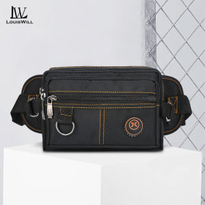 LouisWill Mens Waist Bag Multi Functional Chest Bag Waterproof Sports Bag Large Capacity Casual Bag  Street Bag Portable Messenger Bag Fitness Bag Travel Bag Business Bag For Men Women
