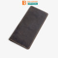 Crazyhorse C102 premium cowhide wax horse long leather mens handheld wallet, exquisite lines, multiple compartments; Phone case, fashionable personal item, full box luxury , brand dust-proof professional genuine leather, 12-month warranty. 