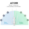 WAVLINK AC1200 High Power Outdoor Weatherproof WiFi Range Extender/Wireless Access Point/mesh agent with Passive POE, Dual Band 2.4GHz 300Mbps+5.8 GHz 867Mbps, 4x7dBi Detachable Omni Directional Antennas, Easy Mesh Technology Supported, No WiFi Dead Zones. 