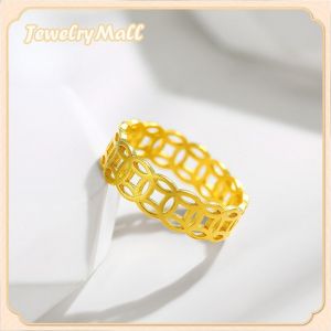 18k saudi gold pawnable legit Copper rings lucky money catcher ring pawnable for women lucky ring for money