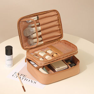 Travel Makeup Organizer Bag Large Capacity Cosmetic Storage Case with Multiple Compartments Portable Toiletry Bag for Women Travel and Daily Use