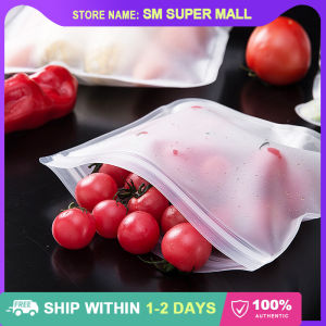 【Reusable】Utility Food Storage Bags with Double Zipper Leakproof Kitchen Freezer Fresh-keeping Bag Snack Organizer Bag