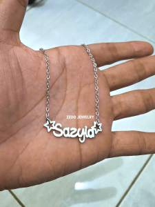 Kalung Nama - Zedd Jewelry: Warna Silver dan Emas Tahan Lama Anti Karat - Cantik Berkualitas Cocok Untuk Kado Hadiah - Isabelle Necklace: Titanium 18K Gold Plated - COD Bayar Di Tempat