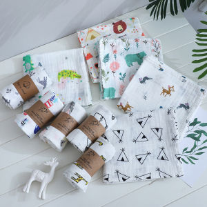 KL Stock! Premium Newborn Baby Cotton Muslin Swaddle Soft Blanket Kain Bedung Bayi Selimut Napkin Lampin A