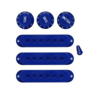Electric Guitar Plastic Pick Up Cover Single Coil Cover Switch Tip 1 Volumes and 2 Tone Knobs 11-Color for Guitar Parts