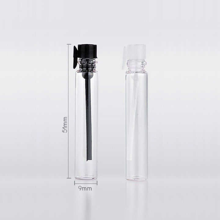 12PCS 2ml Empty Clear Refillable Travel Glass Sample Vial Bottle for  Perfume Aromatherapy Oils Attars White