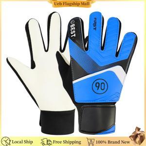 [Ueb Flagship Mall]1Pair Football Goalkeeper Gloves for Kids Latex Fussball Goal Keeper Glove Anti-collision Non-slip Breathable Lightweight Sports Accessories