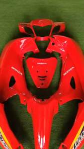 ชุดสี เวฟ125rกลม12ชิ้น สีแดงสด แถมน็อตพอช