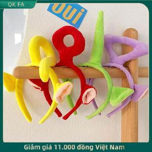 QK FA ✨ 1 chiếc băng đô teletubbies băng đô hoạt hình Anime Kẹp tóc ba chiều dễ thương Băng đô trang điểm mặt phụ nữ Phụ kiện tóc