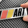 3D RALLIART Aluminum Car Emblem Stickers Accessories Decor Side Emblem Tail Label Car Body Modified Decals for Mitsubishi Mirage G4 Lancer Adventure Strada L200. 