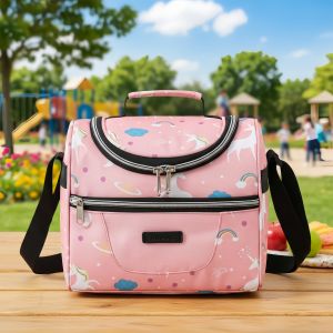 Large Refreshing Lunch Bag with Rice Bag and Aluminum Film Insulation for Outdoor Picnics