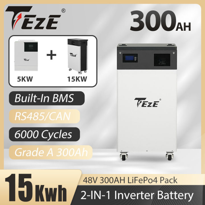 Upgrade 48V 51.2V 280Ah 300Ah 14/15Kwh All In One Lifepo4 Battery Built ...