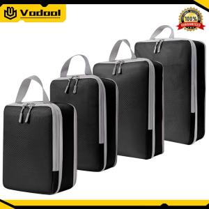 4 Set Lightweight Compression Packing Cubes Waterproof Travel Packing Organizer for Organizing Clothes