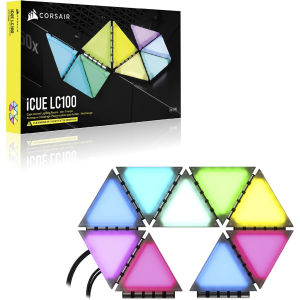 Corsair iCUE LC100 Case Accent Lighting Panels Mini Triangle - Starter/Expansion