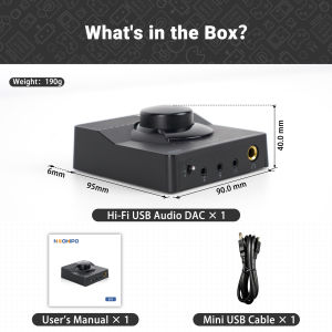 NEOHIPO H1 USB Gaming DAC Headphone AMP For PS5/PC/MAC Portable Headphone Amplifier Support 3.5MM/6.35MM/Mic/EQ