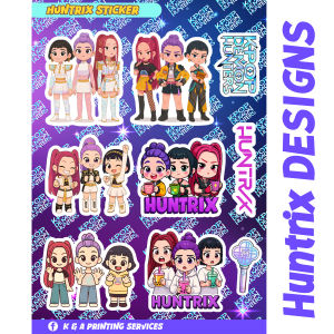 KPOP Demon Hunter - DIECUT/CUT (Huntrix & Saja Boys Sticker Pack Waterproof) per set