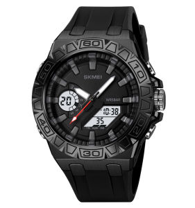 Jam Tangan Pria Analog Digital SKMEI 2276 BLACK WHITE water resist 30m