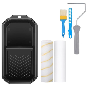 Portable Small Roller Set Featuring Sturdy Rollers with Special Foam Edges Convenient for Wall and Cabinets