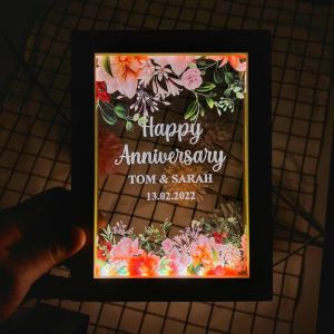 Personalized Night Light Frame Gift Proposal Gift Valentines Day Wedding Anniversary Couple Birthday present