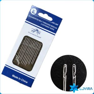 LoviRa 12 sewing needleselderly large hole stainless steel needleshousehold  bead threading needles
