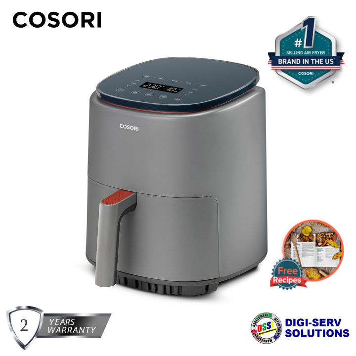 Cosori 3.8L Lite Smart Air Fryer (Gray) (CAFPI401S), 1500W AC 120V