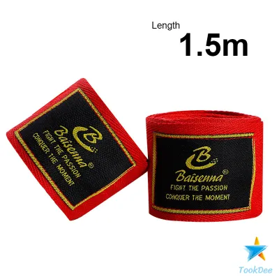 TookDee 1คู่ ผ้าพันมือนักมวย อุปกรณ์มวยไทย ป้องกันมือเจ็บ Boxing wristband