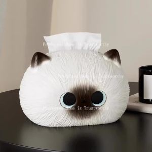 ZZSA Cute Cat Ornament Creative Tissue Living Room Desktop Toilet Paper 9N5Q1