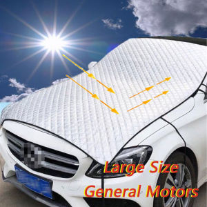HOL MOAOTO Extended Windshield Snow/Sunshine Cover 5-Layer Protective Car Windshield Snow Sunshine Cover Ice And Snow Windshield For Automobiles SUVs Cars Windshield Snow Cover For SunshineSnow Ice UV And Frost (Silver)