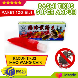 [Paket 100 Biji] Maowang CAIR MERAH Racun Tikus Kualitas Super Mao Wang Ampuh Mati Kering Tidak Bau