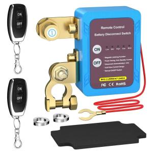 Remote Battery Disconnect Switch 12V 240A Kill Switch Automatic Power Shut Off Switch Remote Control Switch for Auto