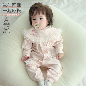 Newborn Baby Pure Cotton Romper a Spring and autumn-style clothing for newborns seamless butterfly romper for all seasons autumn outfit