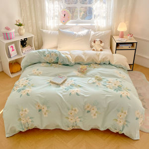 1pc 100% Cotton Floral Duvet Cover Soft Skin-Friendly King Size Comforter Cover with Zipper Spring Summer Breathable Quilt Cover2026
