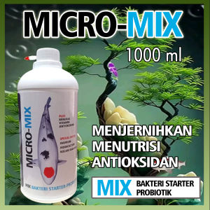 MICRO-MIX 1000 ML BAKTERI STARTER Untuk Koi Penjernih Air dan Pengurai Amonia Pada kolam koi