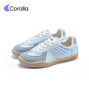 Corolla รองเท้าลำลอง นางสาว แบบส้นแบน สีฟ้า กากี กันน้ำ ลดแรงสั่นสะเทือน มิตรต่อสิ่งแวดล้อม